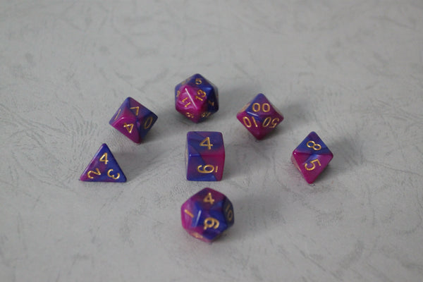 D.O.U Plastic Polyhedral Set - Duo Colors Series - Purple & Indigo