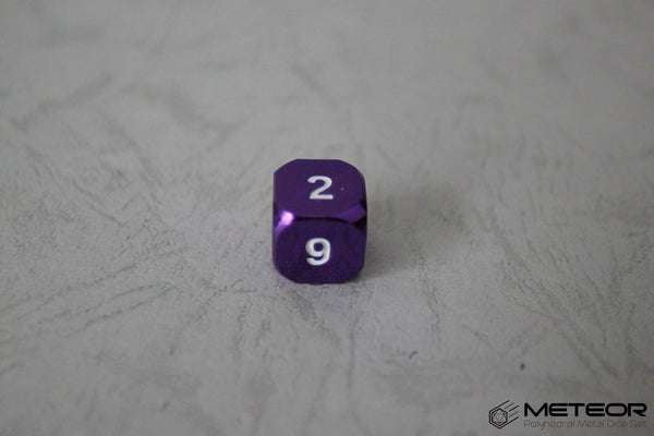 D6 Meteor Polyhedral Metal Dice- Purple