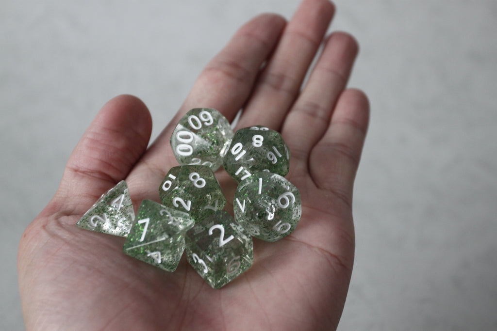 D.O.U Plastic Polyhedral Set - Galaxy Series - Green